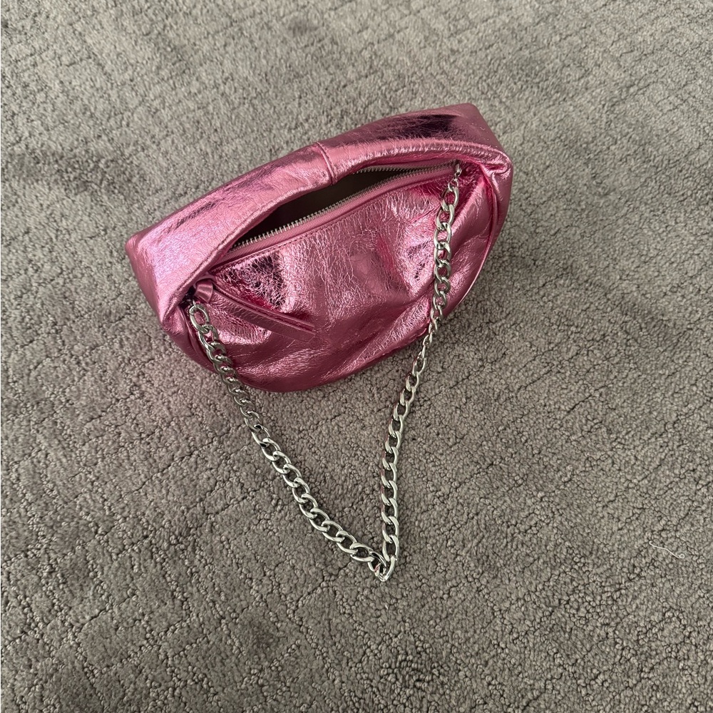 By Far Baby Cush Bag - Stylish Pink Chain Shoulder Bag